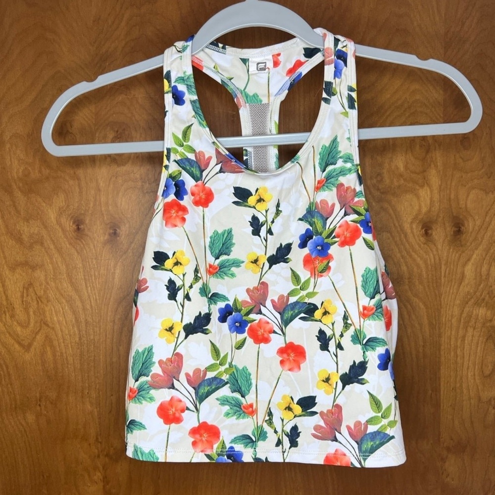 Fabletics clara Sports bra - work out floral cropped tank